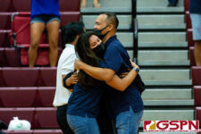 The Academy Cougar Coaches Manny Guarin, Jasie Villanueva, and Marissa Maratita celebrate their team's victory. (Photo by Michael Blas)