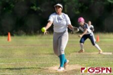Southern Dolphin Jeralia Martinez starts at the mound against the Academy Cougars. (Photo by Michael Blas)