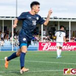 Philippines Patrick Reichelt celebrates after scoring the second goal of the game. (Photo by Michael Blas)