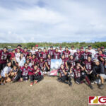Team Legacy gather together for a team photo after defeating the Island Stunnerz to win the 2019 GWTFL Championship. (photo by Bout It Productions)