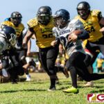 The Raiders and the Eagles faced off earlier this Saturday Afternoon in a rematch from last season's Guahan Varsity Football League Championship Game. (Photo by Michael Blas)