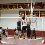 FD Friar Ethan Alvarez faces off with two Harvest Eagles defenders. ( Photo by Bout It Productions )
