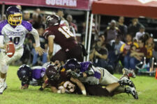 The FD Friars and GW Geckos put on a defense show in the Championship game with FD getting the slight edge with the only touchdown of the night. (photo courtesy of Joseph Cruz)