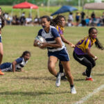 The ND Royals defeated the seven time Champions, GW Geckos, 21-17 to become the 2019 IIAAG/GRFU Girls High School Rugby Champions. (Photo by Michael Blas)