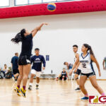 D'shanae Cruz on a mid range jumper in the Guam Youth Leadership Cup 3x3 Basketball Tournament. (Photo by Michael Blas)