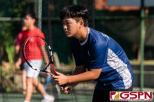 Harvest Eagles David Chae and Justin Kim finished in second place in the Boys Doubles A finals. (Photo by Michael Blas)