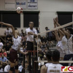 Fd Friars Jeremiah Nguyen gets ready to slam one towards the Harvest Eagles. (photo by Bout It Productions)