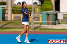 The St. John's Knights faced off against the Academy Cougars Tuesday afternoon at Tamuning Courts in IIAAG Tennis. (Photo by Michael Blas)