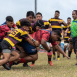 The IIAAG Boys Rugby Semifinals came to a close as the GW Geckos and FD Friars picked up huge wins for a trip to the Championship game. (Photo by Michael Blas)