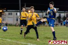 The Guam High Panthers defeated the GW Geckos 3-1 Tuesday evening to pick up their win of the IIAAG Boys High School Soccer season. (Photo by Michael Blas)