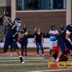 Guam High Panthers Travon Jacobs fires the ball down field for another pass completion. (Photo by Michael Blas)