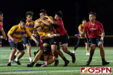 The FD Friars defeat the GW Geckos 35-5 in a Rugby Championship rematch Wednesday evening at Guam High School. (Photo by Michael Blas)