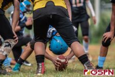 The Guam Eagles and The Hals Angels Matuas hit the gridiron on Oct. 27, 2019 for a chance to get to the championship game. (photo by Bout It Productions.)