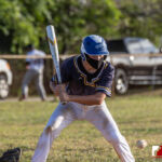 Guam High Panther Jerimiah Stiffler gets caught looking against the GW Geckos. ( Photo by Bout It Productions )