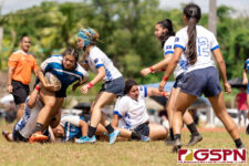 The Academy Cougars battled against the ND Royals Saturday afternoon at GW Field in the 2020 ISA Girls Rugby League. (Photo by Michael Blas)