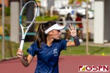 The St. John's Knights faced off against the Academy Cougars Tuesday afternoon at Tamuning Courts in IIAAG Tennis. (Photo by Michael Blas)