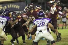 The FD Friars and GW Geckos put on a defense show in the Championship game with FD getting the slight edge with the only touchdown of the night. (photo courtesy of Joseph Cruz)