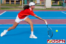 The St. John's Knights faced off against the Academy Cougars Tuesday afternoon at Tamuning Courts in IIAAG Tennis. (Photo by Michael Blas)