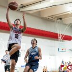 St. Paul Warriors Xander Sanchez flies in for the layup on a fast break play. (Photo by Michael Blas)