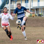 The Guam High Panthers and the St. John's Knights displayed high level defense in their 0-0 IIAAG Girls High School Soccer matchup late Tuesday afternoon on April 16, 2019. (Photo by Michael Blas)