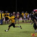 The Father Duenas Friars & The Simon Sanchez Sharks meet in the 2019 IIAAG High School Football Semifinals on Oct. 18, 2019. (photo by Bout It Productions).