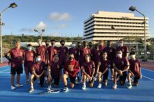 The St. John's Knights and FD Friars tied for the IIAAG Tennis Championships on Thursday afternoon at Tamuning Courts. (Photo by Michael Blas)