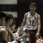 Fd Friars Camden Camacho checks in with his team after getting his time on the court. (photo by Bout It Productions)