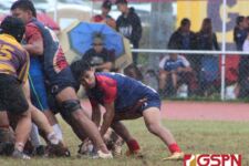 The GW Geckos and Okkodo Bulldogs battled in the rainy Saturday morning. (photo by Robert Balajadia)