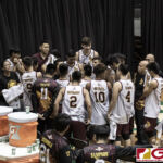 The Fd Friars huddle before the start of their matchup against the Harvest Eagles. (photo by Bout It Productions)