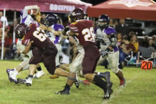 The FD Friars and GW Geckos put on a defense show in the Championship game with FD getting the slight edge with the only touchdown of the night. (photo courtesy of Joseph Cruz)