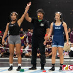 Tiyan Titans Anica Menor defeated Academy Cougars Jennifer Mesa to get gold in the 117 pound division. (Photo by Michael Blas)