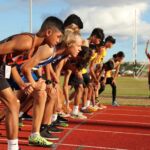 The Middle School Track season wrapped up action at the JFK Track Wednesday evening. (photo by Lawrence Sugatan)