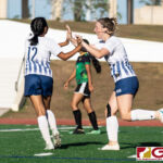 Guam High Panthers Brennan King celebrates after taking the lead in the 33rd minute with her first goal of the game. (Photo by Michael Blas)