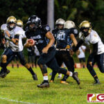 Sanchez Sharks Adin Lumba gets free from the Titans defense for the first touchdown of the game. (Photo by Michael Blas)