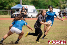 The Tiyan Titans faced the Academy Cougars Saturday afternoon at GW Field in the 2020 ISA Girls Rugby league. (Photo by Michael Blas)
