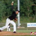 Simon Sanchez Sharks Tyler Santos held down the FD Friars in the early innings of the game. (Photo by Michael Blas)