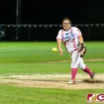 Team Juices Tiffany Miner Quintanilla throws a pitch in the 2nd inning of the APL Women's Fast Pitch League Championship Game. (Photo by Michael Blas)