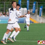Matao captain Jason Cunliffe celebrates after netting his third goal of the game. (Photo by Michael Blas)