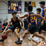 FD Friars Matthew Santos keeps possession of the ball as he dribbles his way out of the GW Geckos defensive pressure. (Photo by Michael Blas)