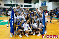 The ND Royals defeated the St. John's Knights to become IIAAG Girls High School Volleyball Champions for the third straight year. (Photo by Michael Blas)