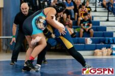 The Southern Dolphins and Guam High Panthers hit the mats in IIAAG High School Wrestling Saturday morning at Okkodo High School. (Photo by Michael Blas)