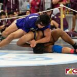 GW Geckos Shelby Meeks defeated Okkodo Bulldogs Samuel Gose to get gold in the 138 pound division. (Photo by Michael Blas)