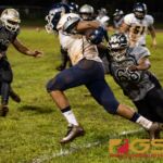 Player of the game RaSean Jacobs blazes through Simon Sanchez Sharks Joshua Relativo. (Photo by Michael Blas)