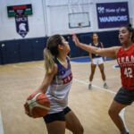 The Guam Women's National Basketball Team hit the court for practice in preparation for the 2019 Pacific Games Samoa. (Photo by Raine Delos Reyes)