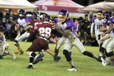 The FD Friars and GW Geckos put on a defense show in the Championship game with FD getting the slight edge with the only touchdown of the night. (photo courtesy of Joseph Cruz)