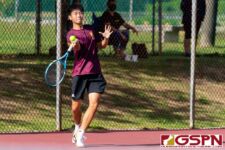 The St. John's Knights and FD Friars tied for the IIAAG Tennis Championships on Thursday afternoon at Tamuning Courts. (Photo by Michael Blas)