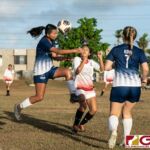 The Guam High Panthers and the St. John's Knights displayed high level defense in their 0-0 IIAAG Girls High School Soccer matchup late Tuesday afternoon on April 16, 2019. (Photo by Michael Blas)