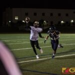 Tiyan High Titans Qb Kaekoa Leon Guerrero fires one down to his receiver. (photo by Bout It Productions)