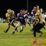 George Washington Geckos Shelby Meeks looks to make it into the end zone once more. (Photo by Michael Blas)