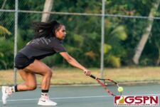 Academy Cougar Joycelyn Tenai finished in second place in the Girls Singles A finals. (Photo by Michael Blas)